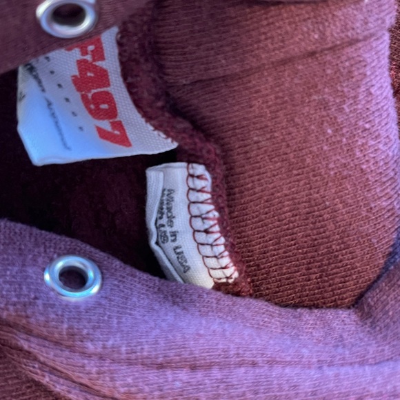 American Apparel F497 Plum/Maroon Hoodie Men’s M - Picture 6 of 7